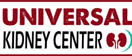 Universal kidney center logo.